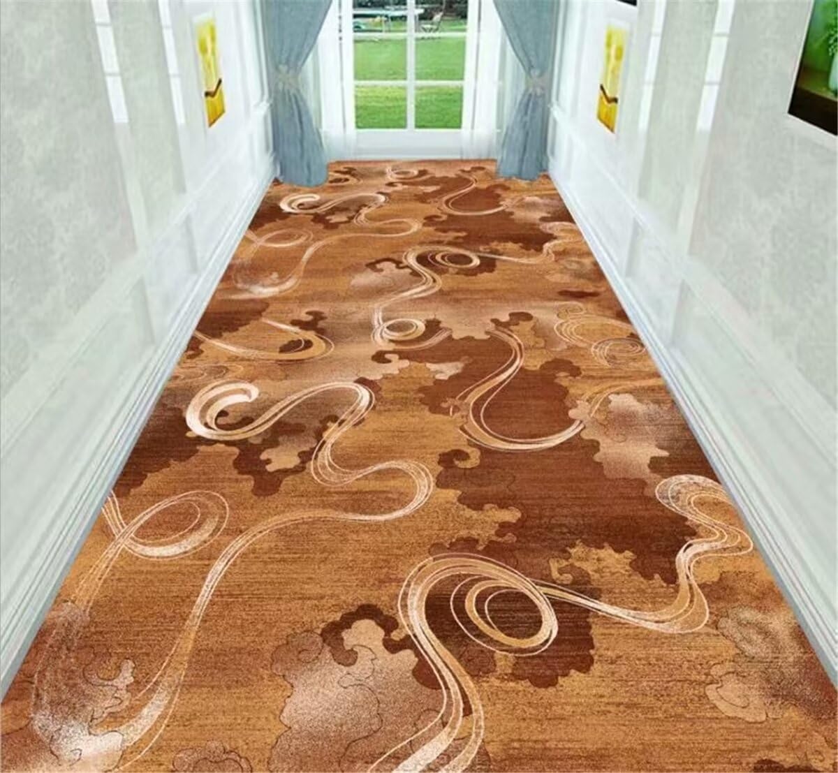 Tapis design abstrait lavable 120x170cm pour salon et bureau