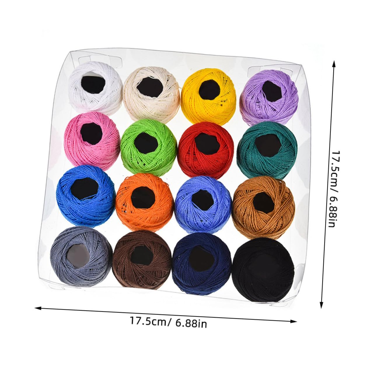 EXCEART Hilo de Bordar Multicolor, 16 Rollos, para Costura y Manualidades