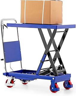Pallit Carro Elevador X hidráulico | 300 kg de Capacidad de Carga | 900 mm de Altura de elevación | Plataforma: 850 x 500 mm | Mesa elevadora