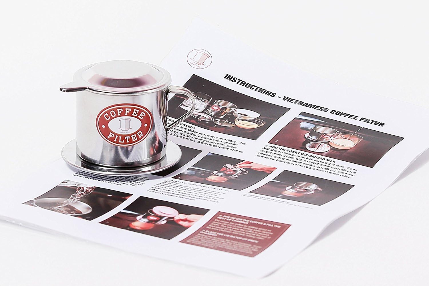 Vietnamese Coffee Phin Filter Set. This kit works well with Trung Nguyen ground Coffee beans. Sizes S to XL in 1, or 2 pack. Screw Down Insert (1, Small (6 oz)) image 2