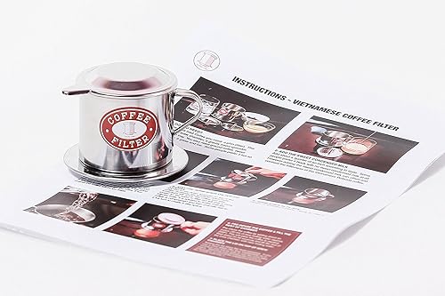 Miniatura 2 de Prensa de filtros de café vietnamita. con inserto de rosca con mecanismo de goteo Fabricado en Vietnam. En tamaños S, M, o L en paquetes de 1, 2 o 3