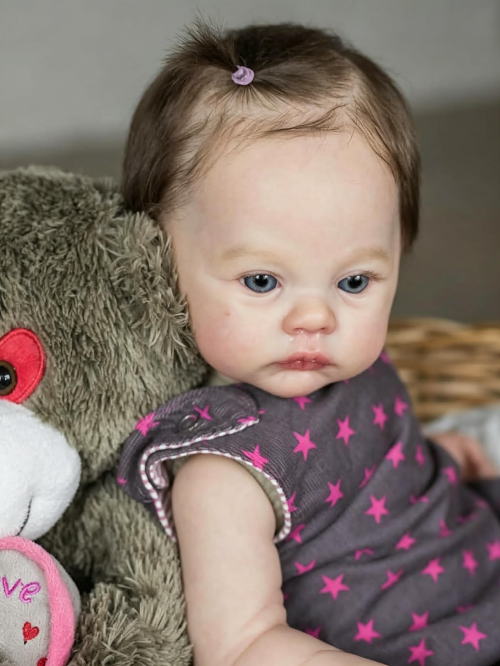 Silikon na całe ciało, winylowa lalka niemowlęca, prawdziwe życie jak niemowlę, realistyczna lalka Reborn Baby Dolls Girl pluszowy kombinezon, który wygląda jak prawdziwe niemowlę, lalka