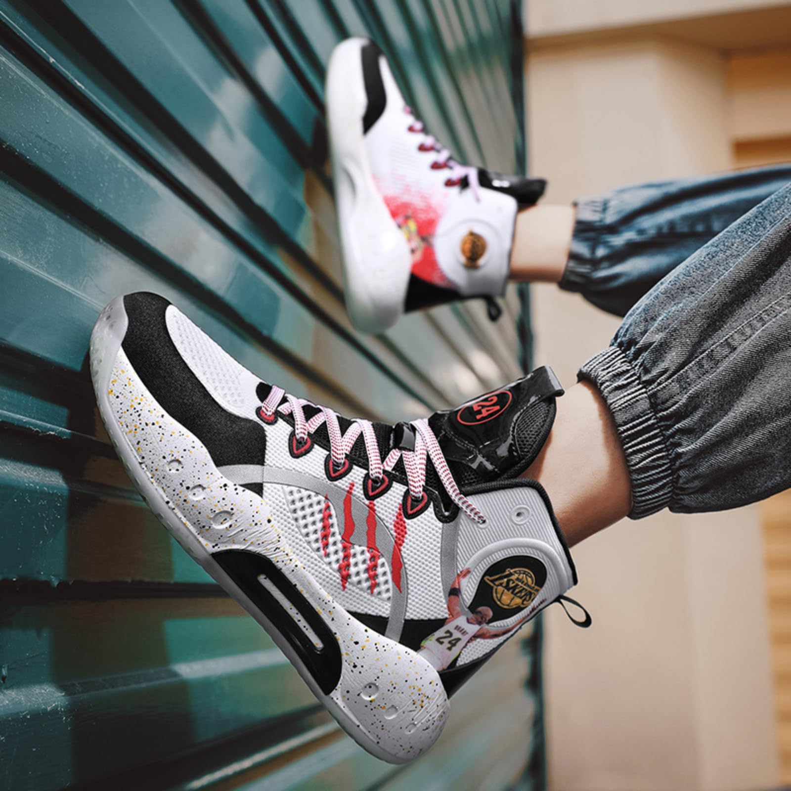 Scarpe Basket Uomo Donna Collo Alto Traspirante Sportive Allenamento