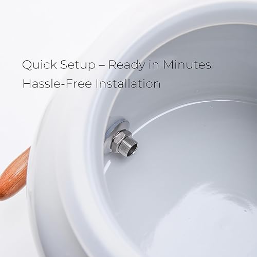 Miniatura 6 de Dispensador de agua de cerámica para botella de 5 galones, dispensador de agua Crock con grifo de acero inoxidable duradero, ideal para jarras de 3