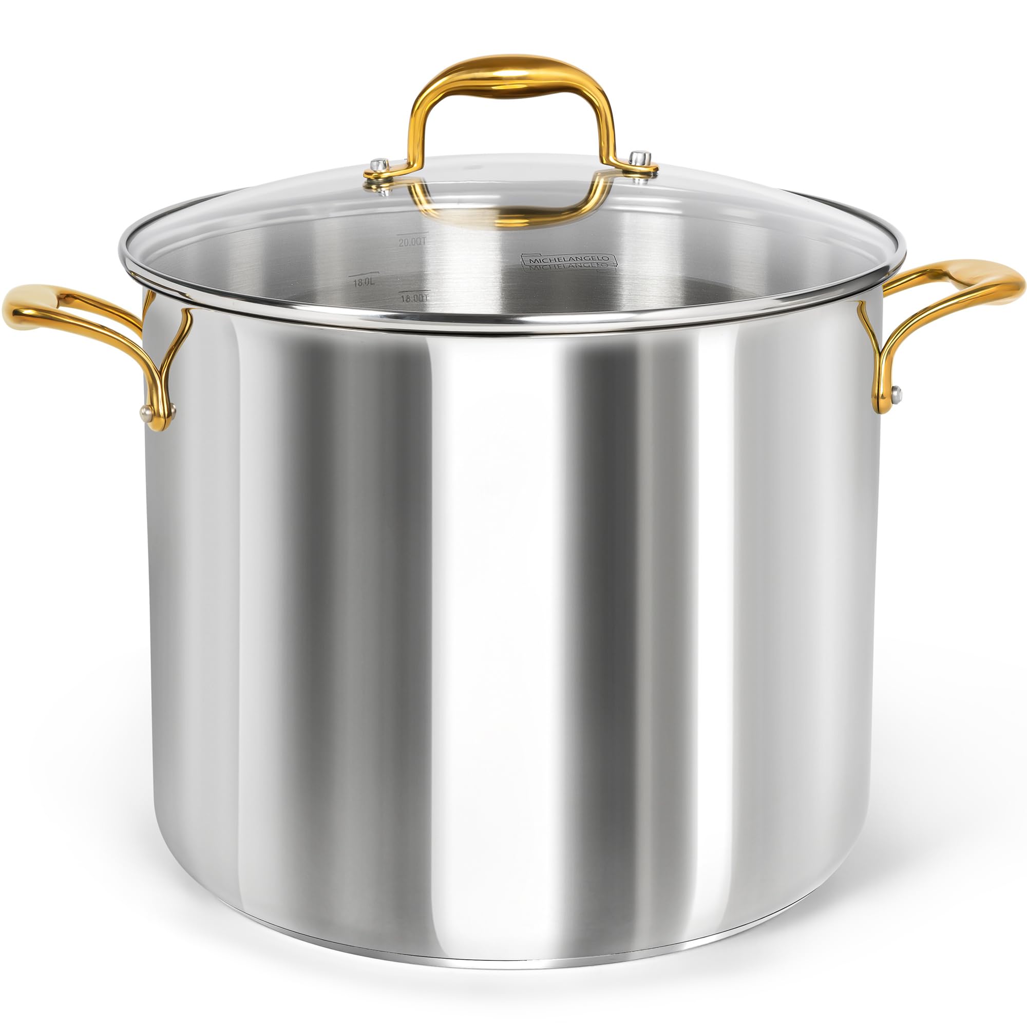 MICHELANGELO Stainless Steel Stock Pot - 20 Quart