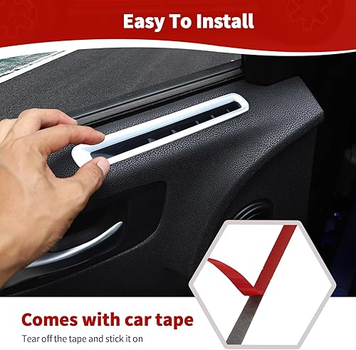 Miniatura 5 de RT-TCZ para rejillas de ventilación de aire acondicionado de puerta del cargador, cubierta decorativa para Dodge Charger 2011-2023, accesorios