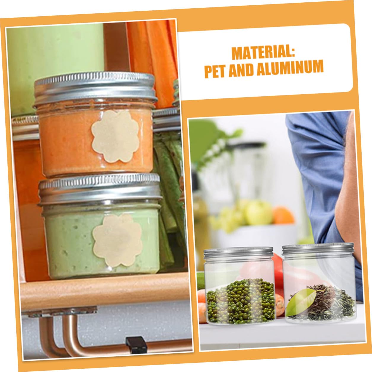 DOITOOL 20 Stück Teiliges Transparente Mini gläser mit Silbernen Aluminiumdeckeln Luftdichte Vorratsgläser für Marmelade Honig Zuckerpeeling Vielseitige Aufbewahrung zu Hause