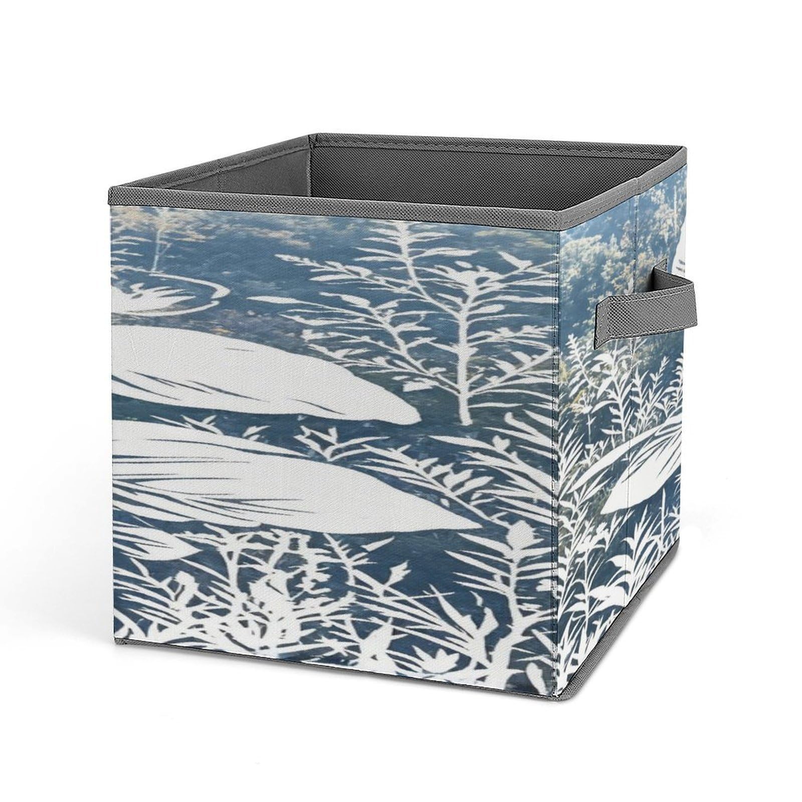 Fekiloot Style White Botanical Storage Bins Storage Baskets
