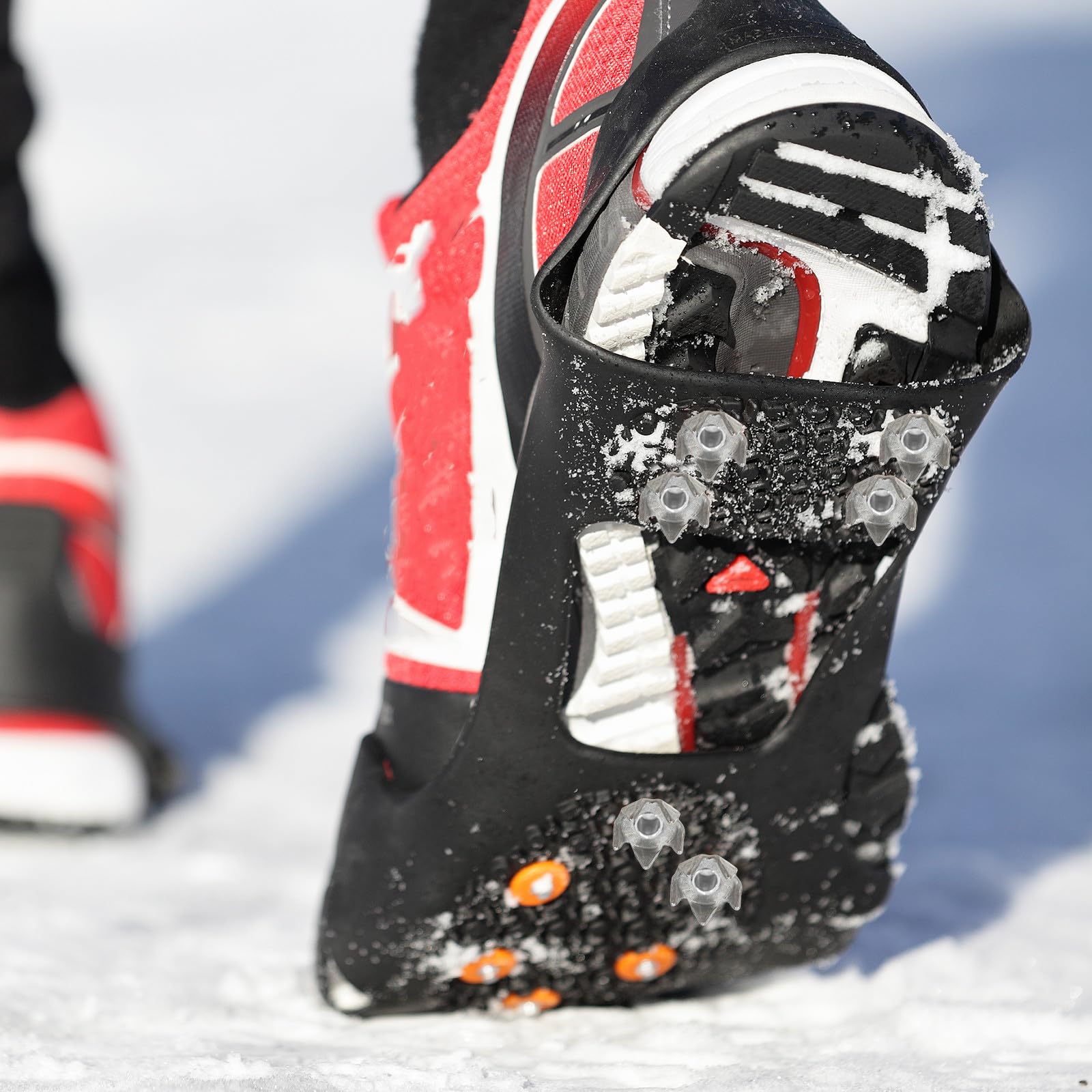 50 Pezzi Chiodi in Acciaio per Ramponi da Ghiaccio per Scarpe Tacchetti Antiscivolo Facili da Installare per Attività All'aperto in Inverno