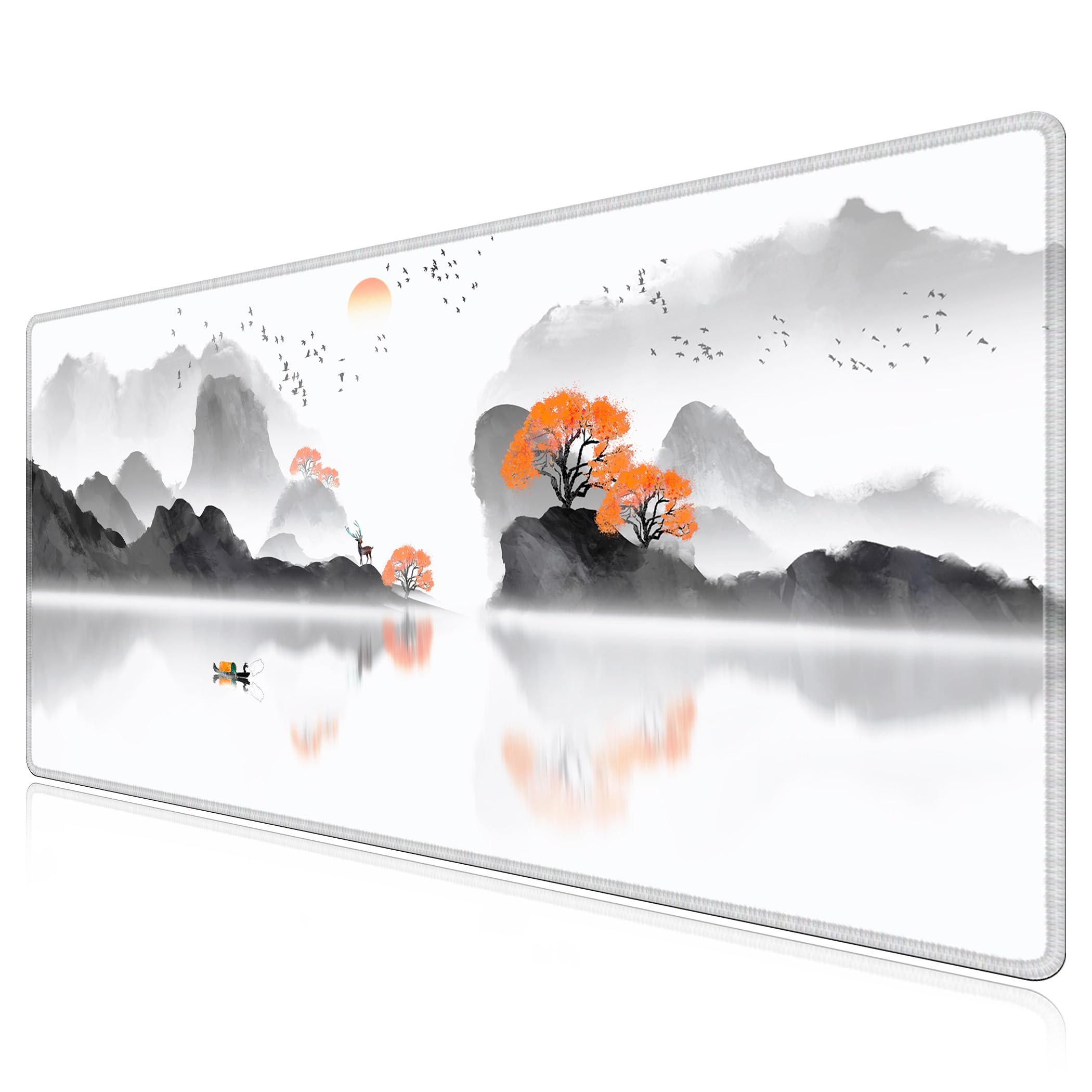 Tapis de bureau multifonction LL-COEUR grand format 120x60 cm et fluide - 8