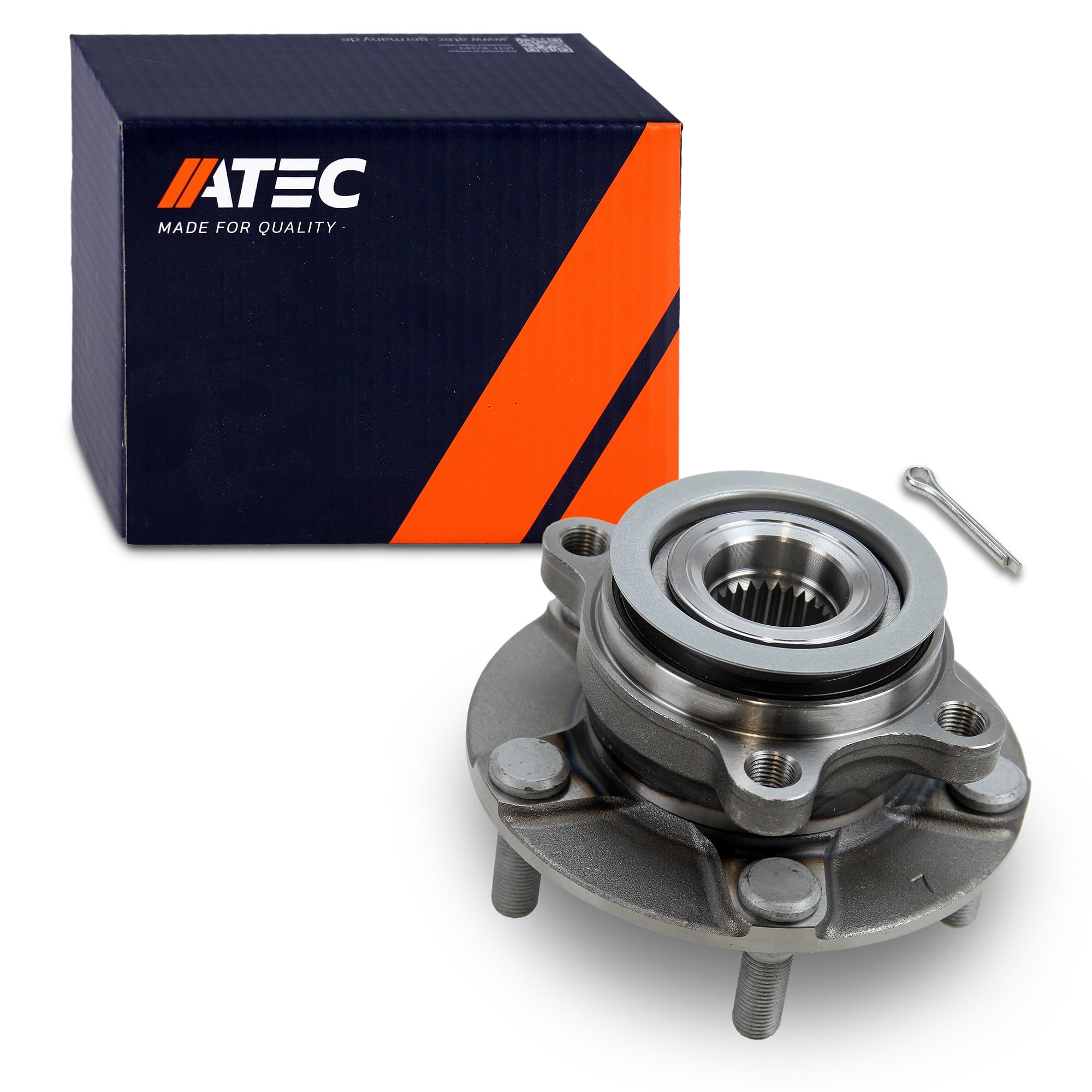 ATEC Germany 1x mozzo ruota anteriore cuscinetto ruota set, Compatibile con NISSAN JUKE (F15), LEAF (ZE0), QASHQAI/QASHQAI +2 I (J10, NJ10, JJ10E), X-TRAIL II (T31), RENAULT KOLEOS I (HY_)