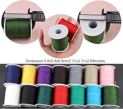 Miniatura 7 de Cuerda de hilo de nailon para jardinería, pulseras trenzadas, manualidades (0.039 in-394 pies, café)