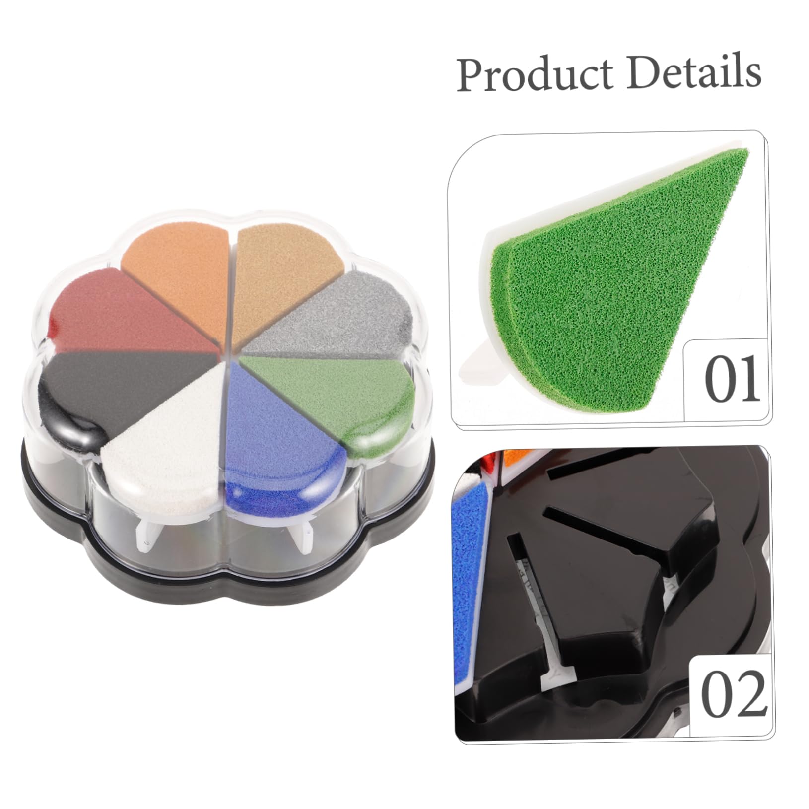LALAFINA 2pezzi Cuscinetto Per Timbratura Colorato Multi-funzionale Inchiostro Pigmentato Per Crafting Adatto Ufficio e Hobby Creativi Design Ergonomico e Portatile Per Ogni Progetto
