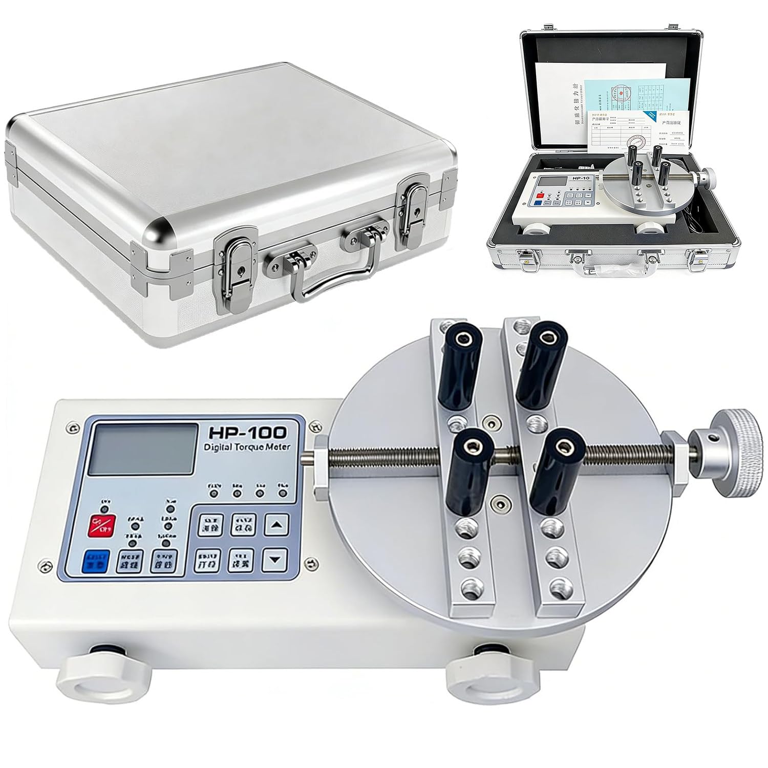Ymnogjie Multifunctional Torque Tester, Compact Digital Bottle Lid Torsion Gauge with Carry Box, Stable Performance for Industrial and Household Torque HP50