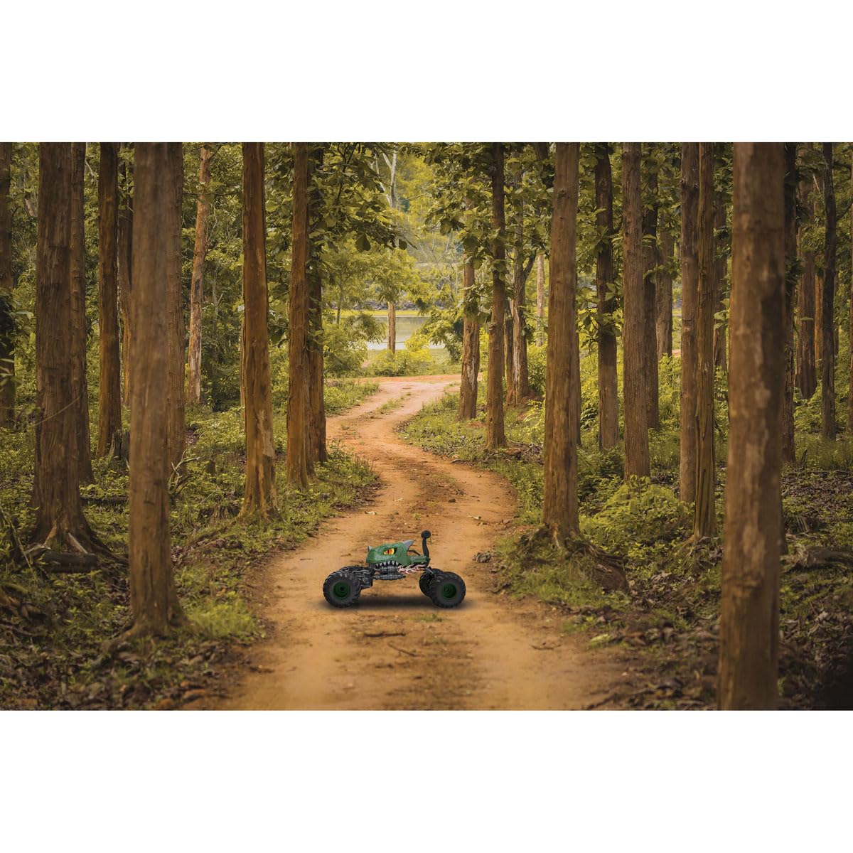 Lexibook, Coche RC Crosslander Dino, RC59DLXB | Giroscopio, acrobacias, efectos de luz, recargable