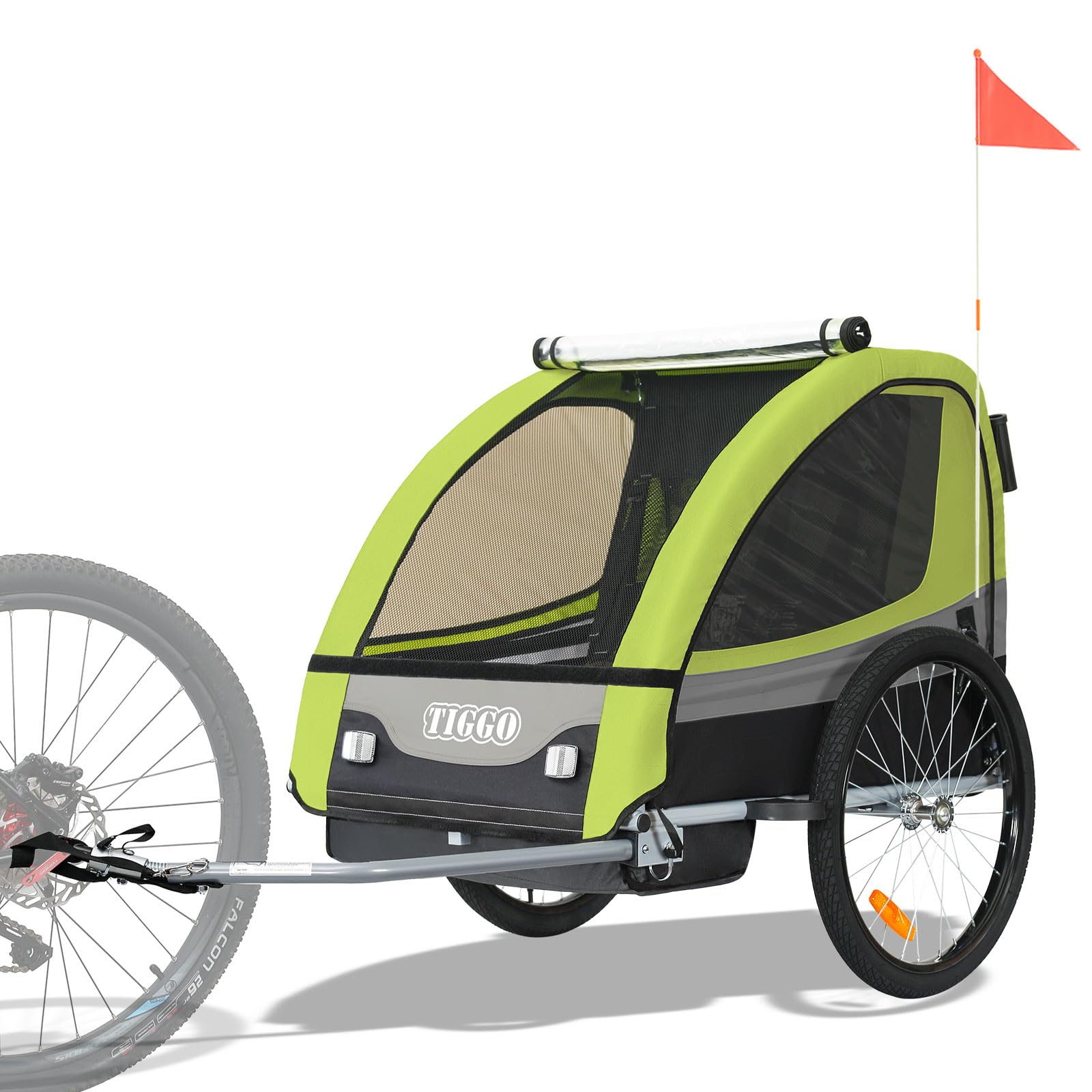 Tiggo T2 Remorque Enfants Vélo 2 en 1 Poussette Jogger Buggy 360° Roue Avant
