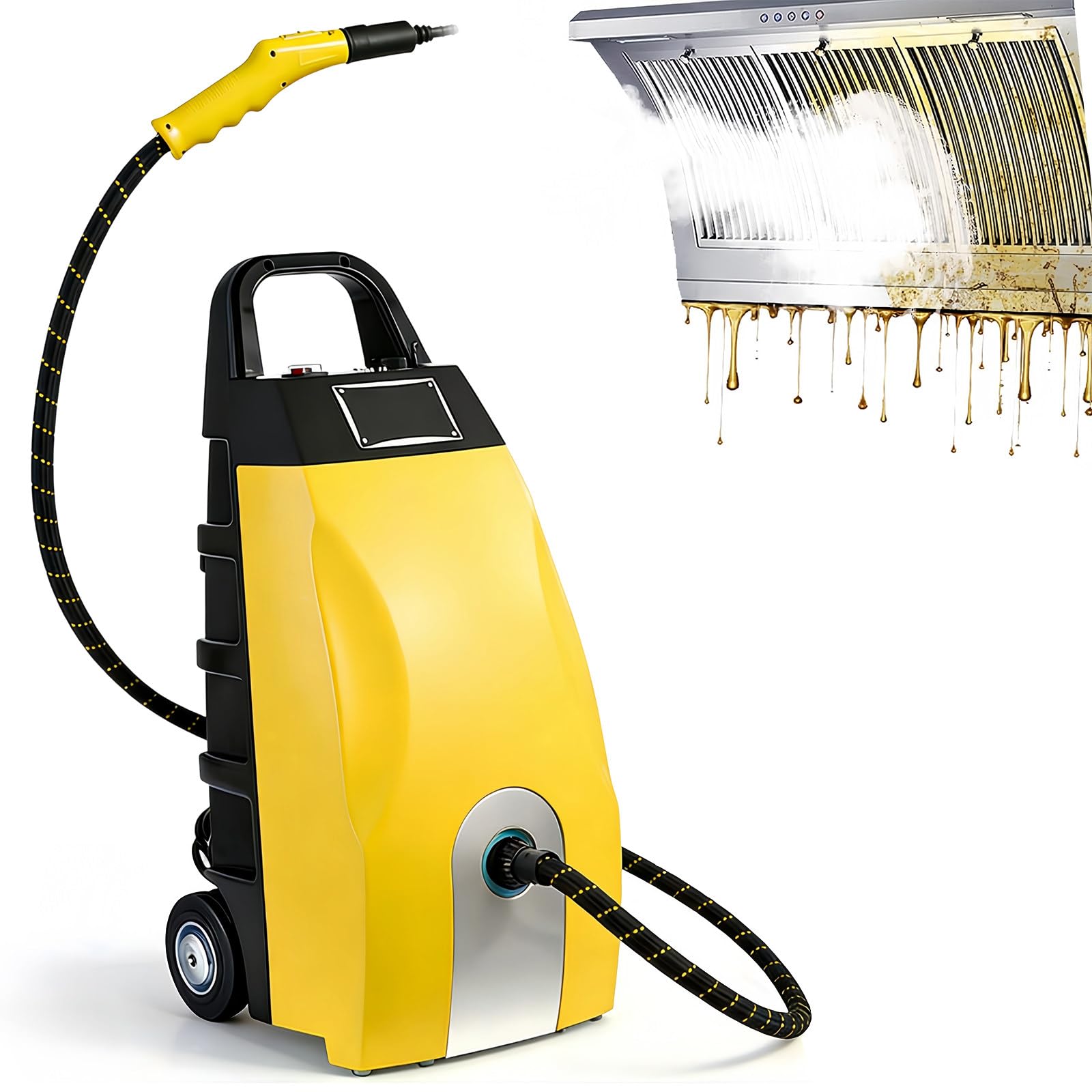 BANGBANGJI Nettoyeur Vapeur Haute Pression, 3000W pour Cuisine Yellow