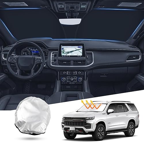 Miniatura 68 de T TGBROS Parasol para ventana de ajuste personalizado para Chevrolet Chevy Trailblazer 2021-2023 2024, accesorios para parabrisas y ventanas