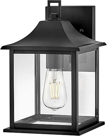 Lark Nolan Small Wall Mount Lantern, Black