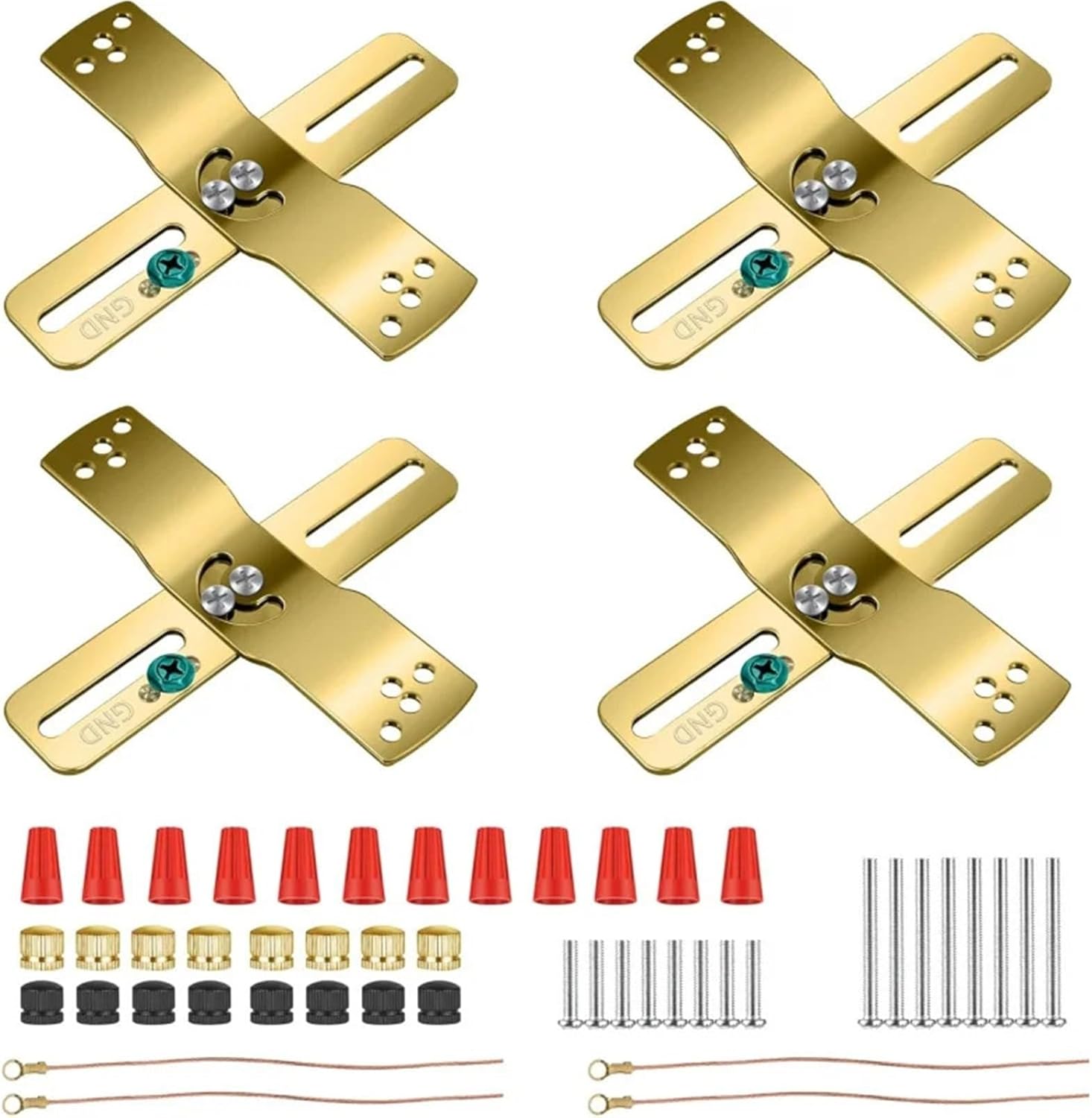 Light Fixture Mounting Bracket 4sets 4-inch Light Fixture Swivel Crossbar kit Universal Heavy Duty Mounting Bracket with Hardware Chandelier