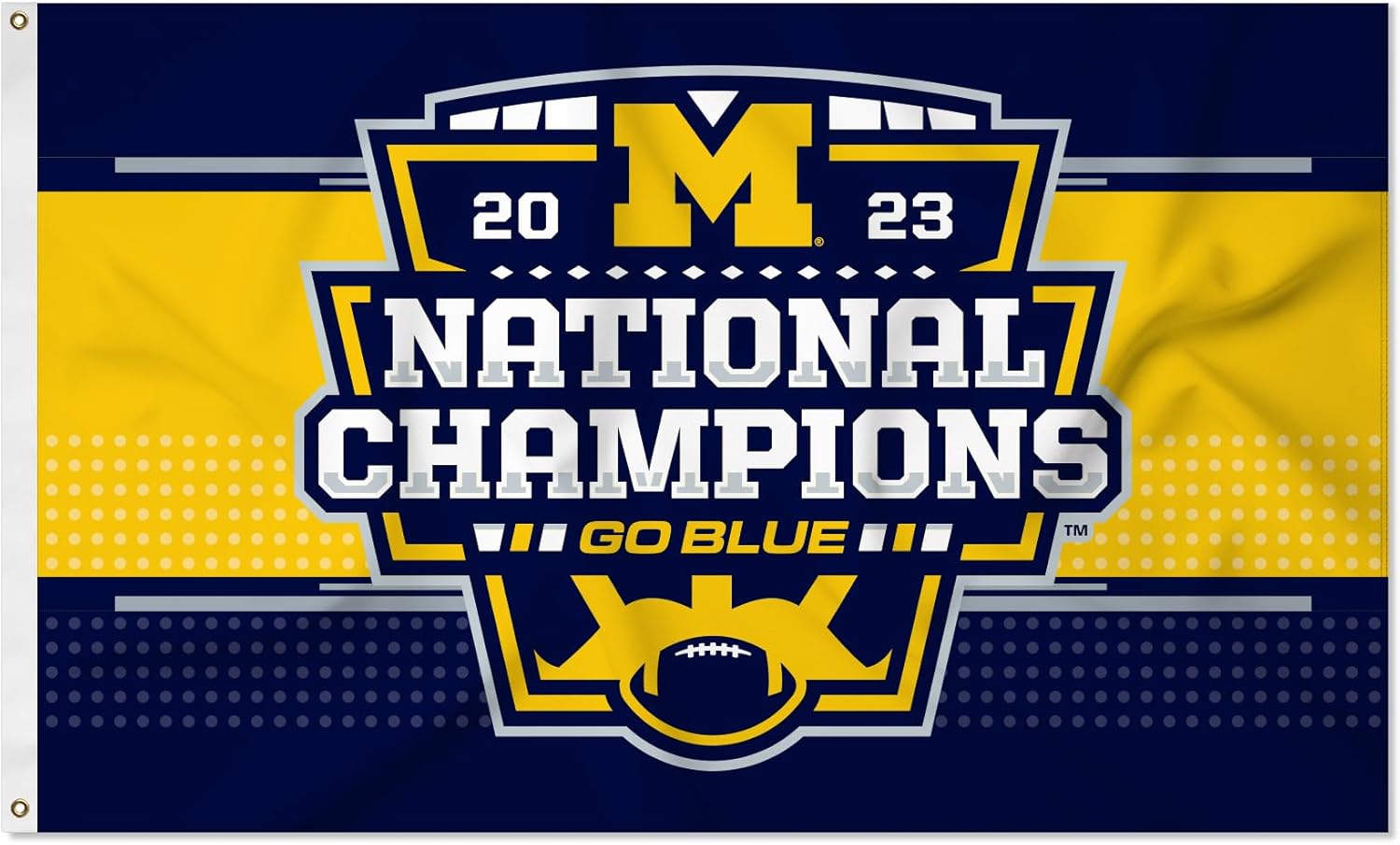 Rico Industries NCAA Football 2024 CFP National Champions 3' x 5' Banner Flag Single Sided - Indoor or Outdoor - Home Décor