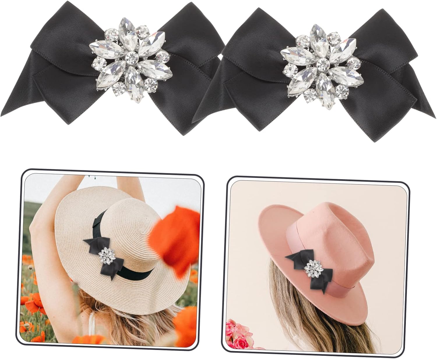 NOLITOY Bow Shoe Buckle Decorative Shoe Clips Accessories Bridal Rhinestone Bow Shoe Clip Shoe Clip Bow Wedding
