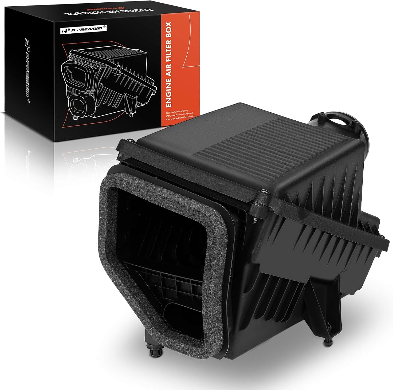 A-Premium Engine Air Filter Cleaner Box Housing without Air Strainer Compatible with Chevrolet Silverado 2500 3500 HD 2011-2014 2016 & GMC Sierra 3500 HD 2011-2014 2016, V8 6.0L, Replace# 22844820