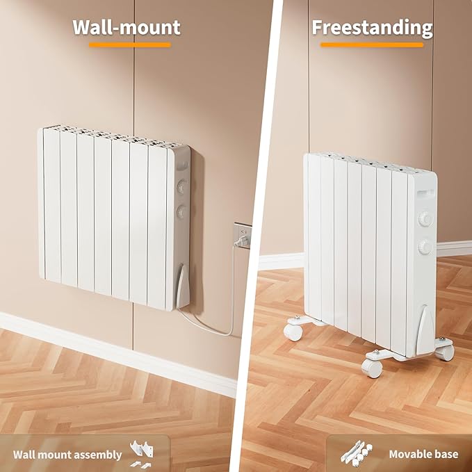 Calefactor Eléctrico de Panel 1500W con Termostato - Montaje Pared/Suelo miniatura 5