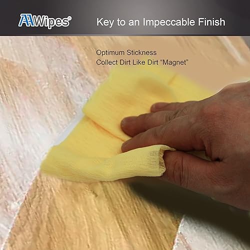 Miniatura 4 de Tack Cloth (TC183610Y) - Paquete de 10 trapos 100 % algodón, amarillo claro, 18 x 36 pulgadas, eliminación de polvo y superficies limpias para