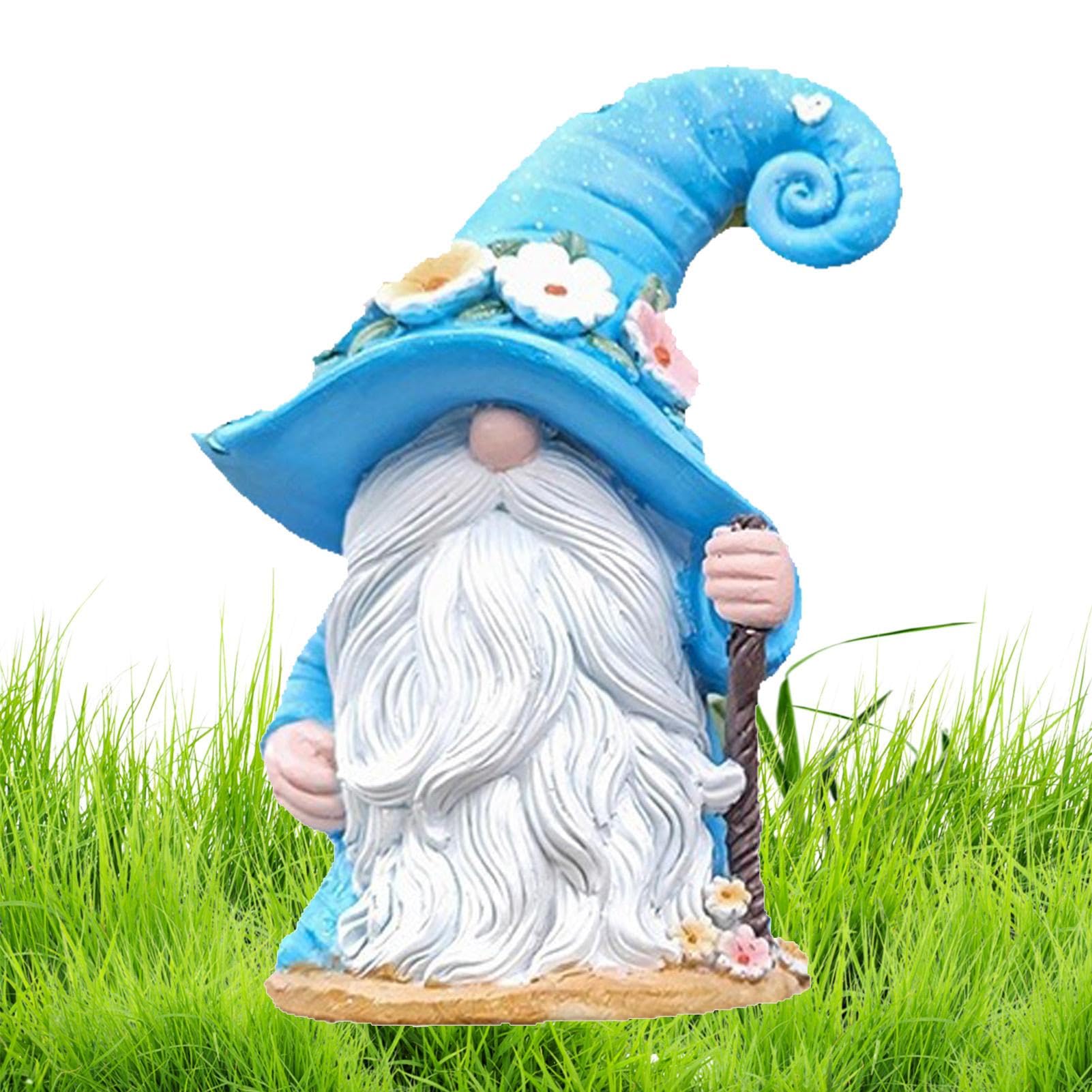 Gnome de décoration pour pelouse et terrasse en résine pour un charme extérieur unique
