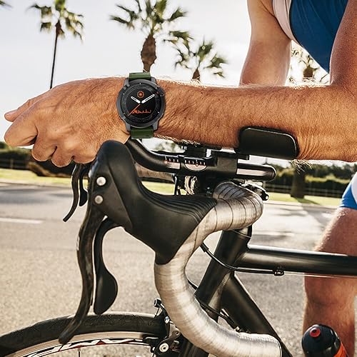 Miniatura 7 de NotoCity Fenix 6 - Correa de reloj de silicona suave de 0.866in de ancho para Fenix 7Fenix 5Fenix 5 PlusFenix 6 SolorFenix 6 ProForerunner