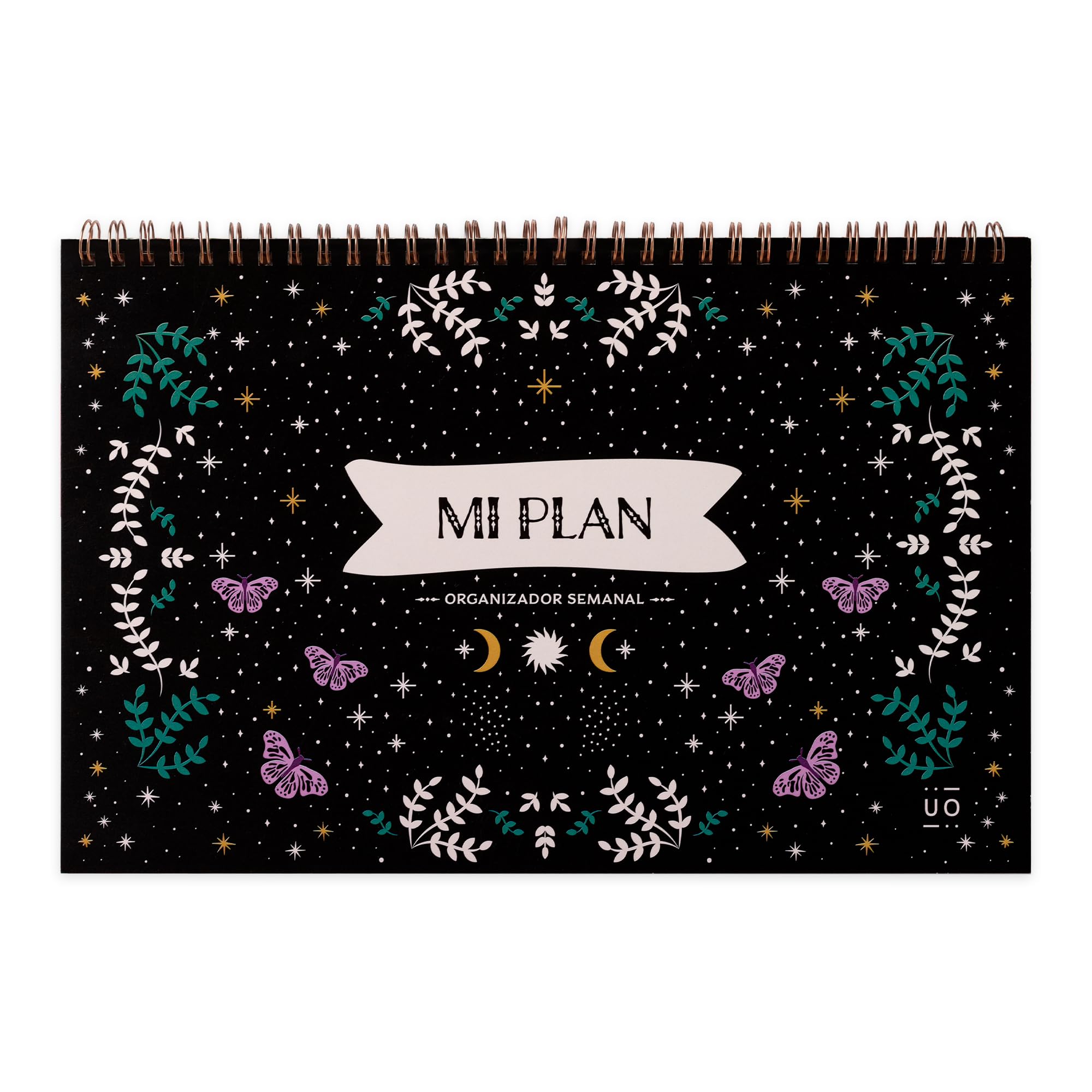 UO Weekly Planner Organiser - Mystic Unnumbered Days, 60 Pages, 90 g Quality Paper, 280 x 180 mm
