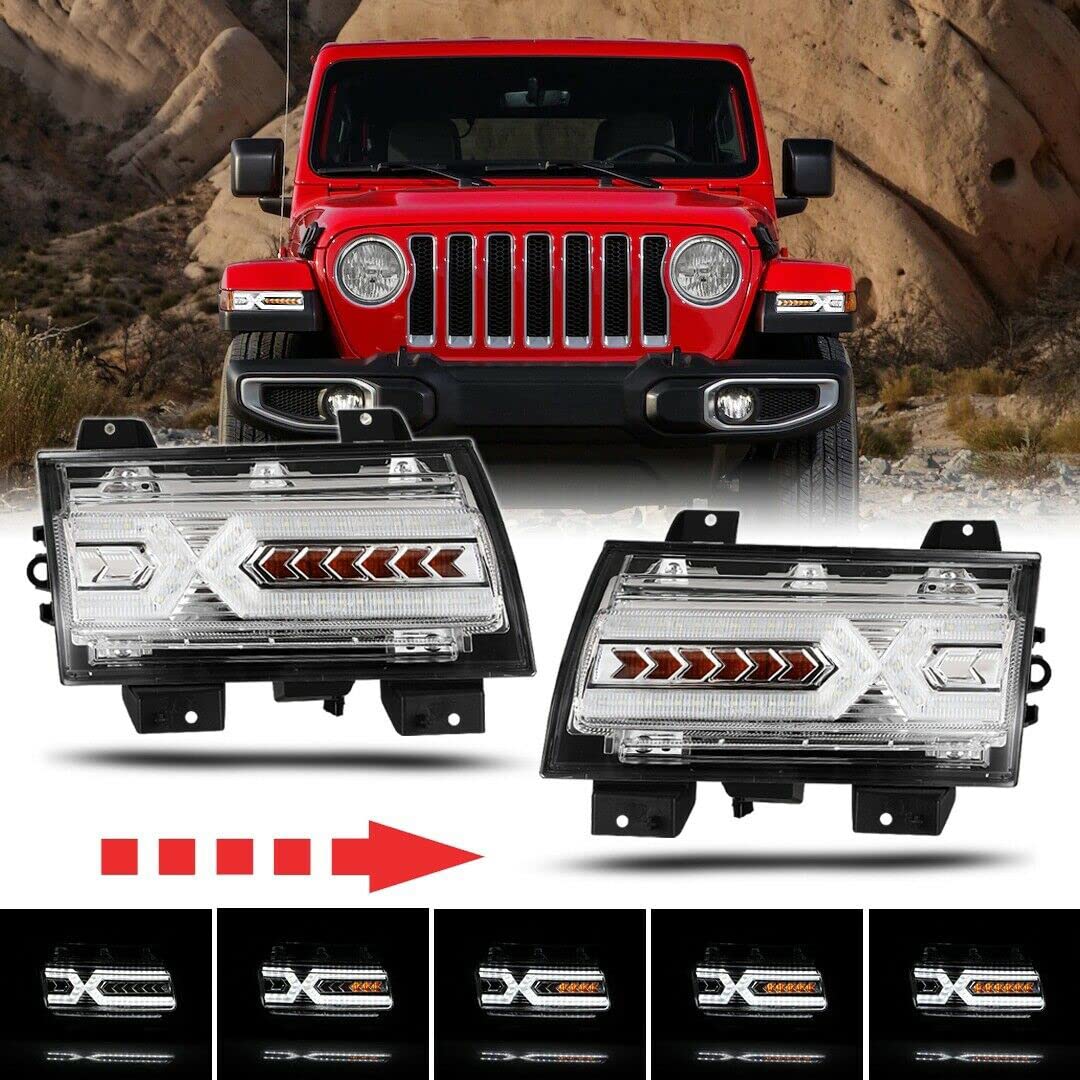 Buy ROXX Full Led DRL Turn Signal Assembly for 20182022 Jeep Wrangler