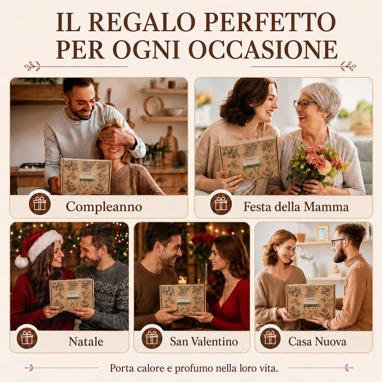 Candele Profumate, Cera di Soia per Candele - 12 Pezzi, 300 Ore di Durata - Candele Natalizie, Regalo Donna per Natale, Epifania, San Valentino, Festa della Mamma e Compleanni, Bagno, Yoga