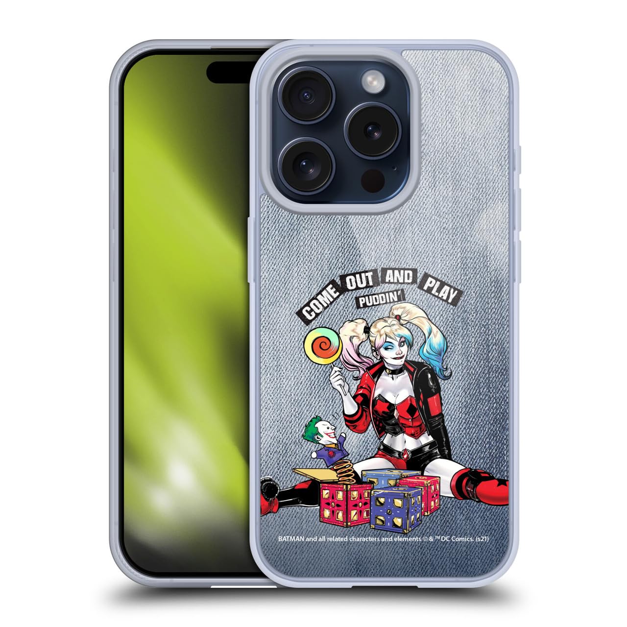 Funda de Gel Suave iPhone 15 Pro Harley Quinn Batman DC Comics Carcasa Protectora TPU 7