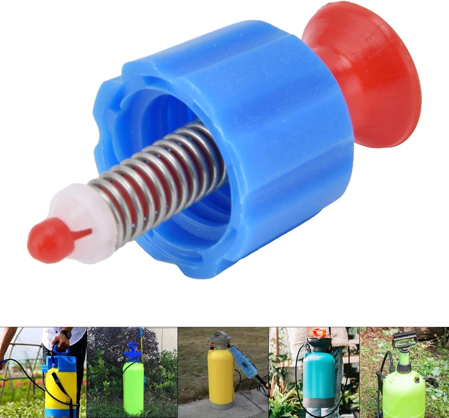 5PCS Safety Release Valve PP Pressure Relief for 3L 5L 8L Backpack Sprayer, Automatic Deflation Explosion Proof Replacement Part for Garden Lawn Tank Overpressure Protection
