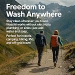 Waschii Pocket-Sized Travel Clothes Washer for Camping, Hostels & Vanlife – Compact, Leakproof, Eco-Friendly – No Power or Sink Needed