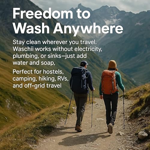 Miniatura 2 de Waschii Pocket-Sized Travel Clothes Washer for Camping, Hostels & Vanlife  Compact, Leakproof, Eco-Friendly  No Power or Sink Needed