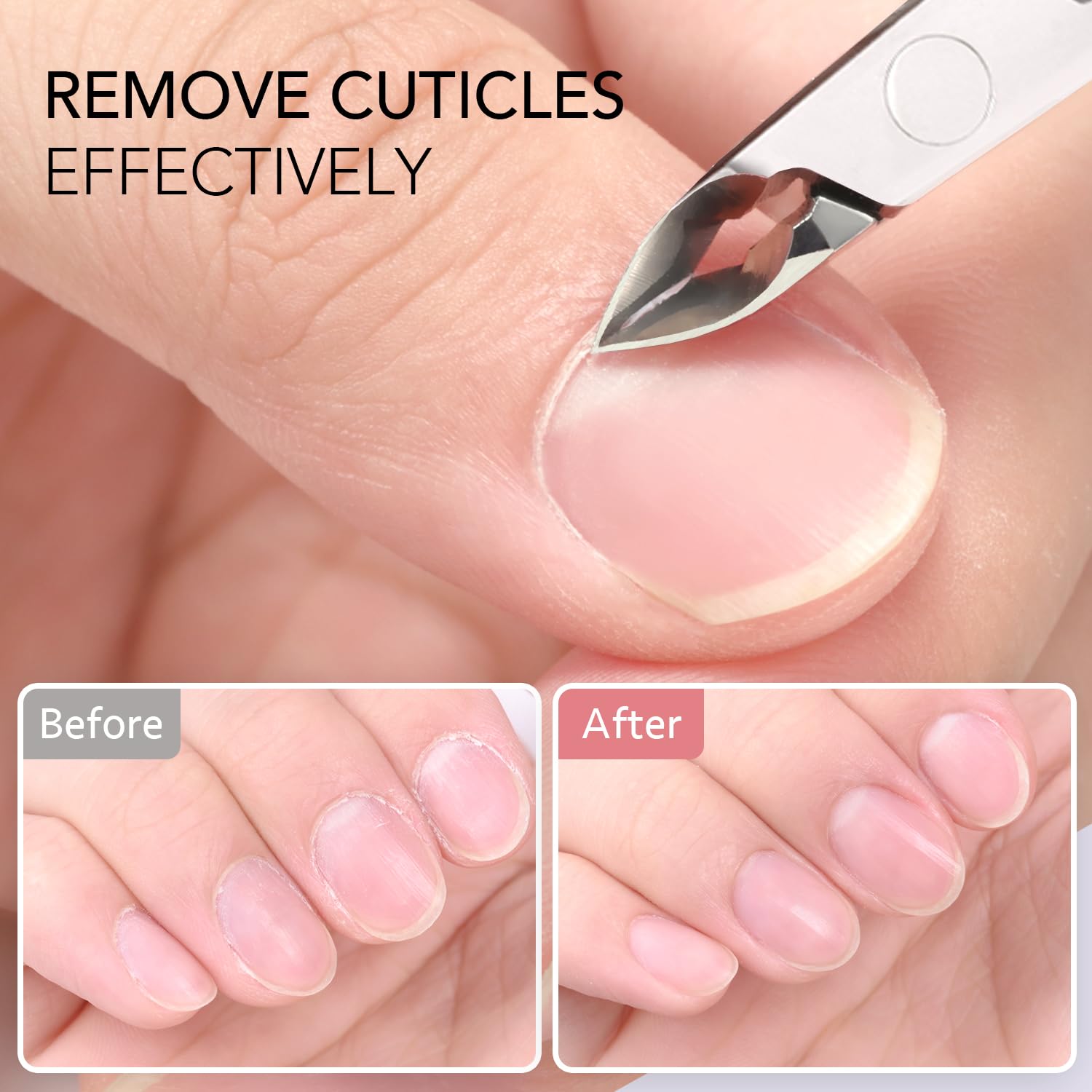 Nagelhautschneider Nagelhautzange, GAOY Nagelhautschieber Nagelhautentferner Edelstahl Nagelknipser Cutter Professionelle Maniküre Pediküre Werkzeuge für Fingernägel und Zehennägel