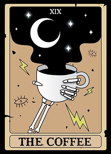 Tarot Card The Coffee Witchy - Accesorios estéticos de cocina, decoración gótica del hogar, dormitorio, habitación gótica, apartamento, decoración