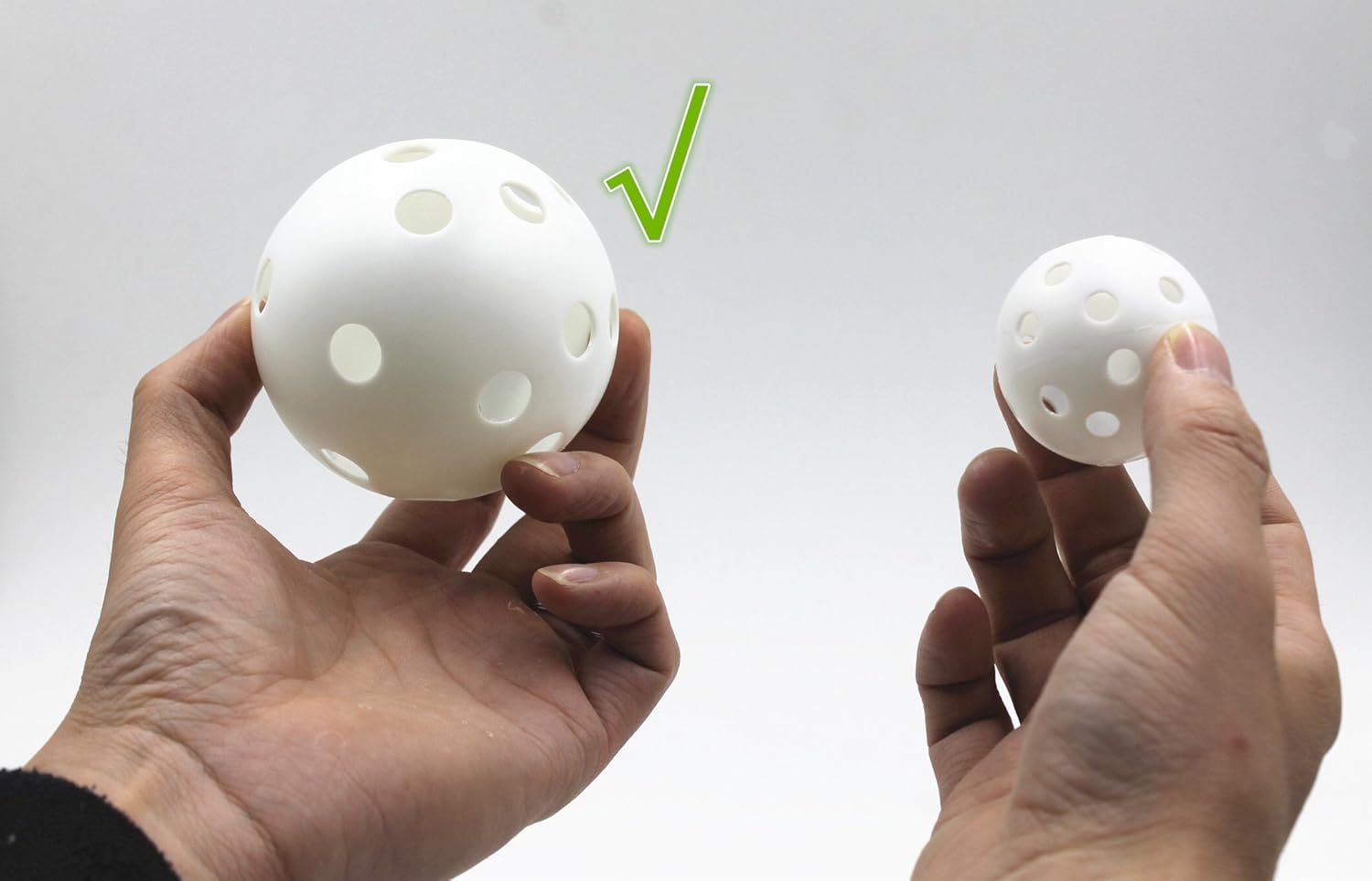 12pcs air Flow White Training Balls for Baseball or Golf Pickleball Plastic Training Balls 2 7/8" (7.5cm)