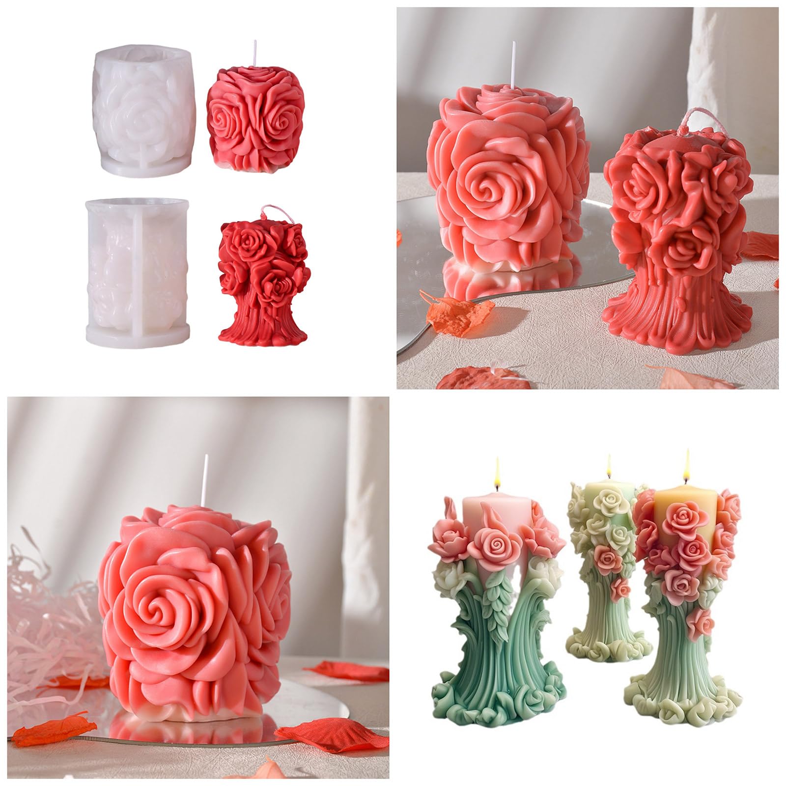 3 Stampi Per Candele In Silicone A Forma Di Zucca - Halloween, Fai Da Te, Resina E Sapone - 4