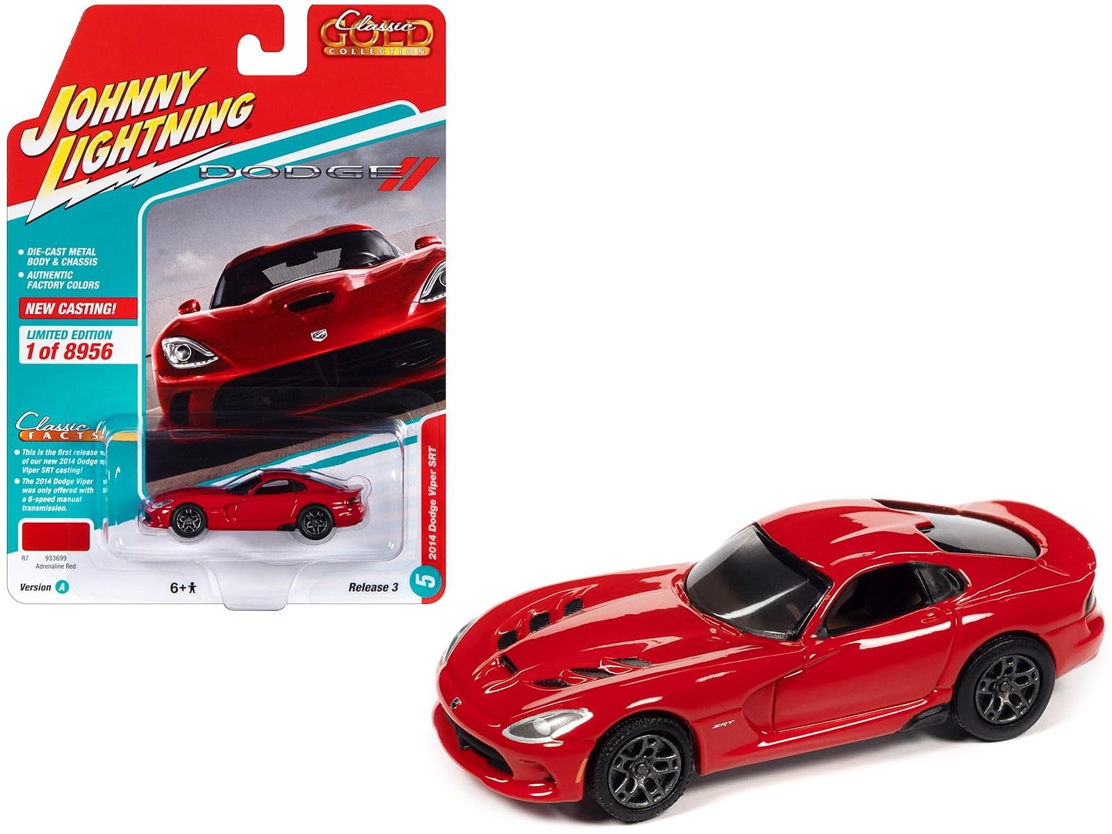 Amazon.com: Johnny Lightning 2014 Dodge Viper SRT Adrenaline Red