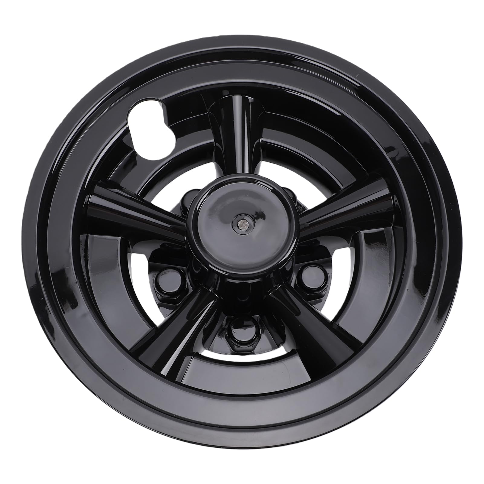 Paquet de 4 Couvercles de Moyeu de Roue de Chariot de de 8 Pouces, Remplacement de Capuchon de Moyeu de Chariot de Noir pour Voiture de Club E Z GO, avec Conception à Clipser