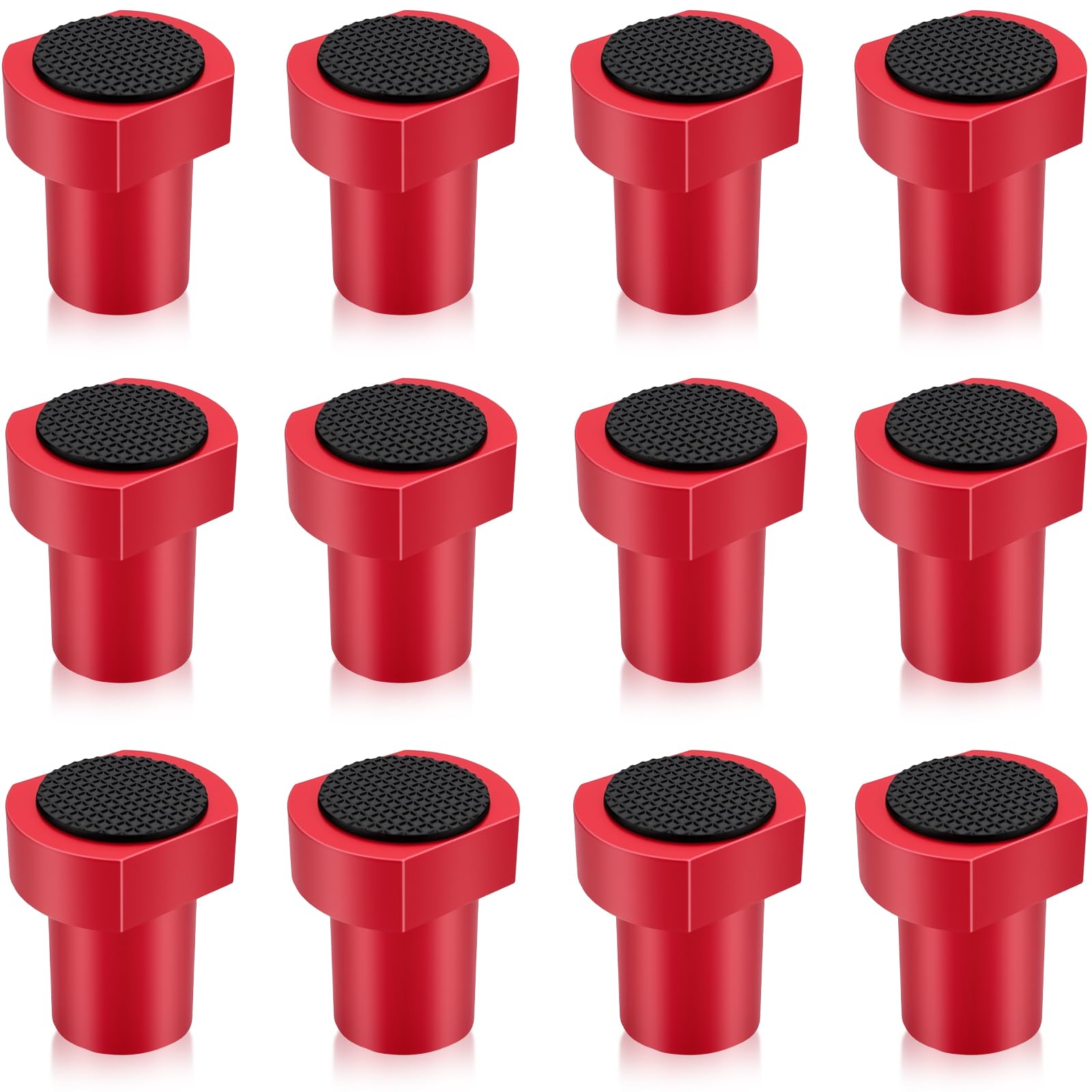Lot de 12 crochets de banc en alliage d'aluminium - Pince pour chien - Pour le travail du bois - Mâchoires de serrage - Établi - Positionnement - Bouchon de rabot - Accessoire pour chien