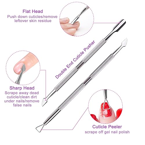 Miniatura 5 de Eyxformula Kit removedor de esmalte de gel  10 clips para uñas de los pies, 10 clips de remojo de uñas de dedos, 400 toallitas sin pelusa, 2 limas