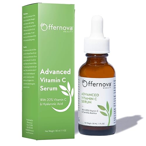 Suero orgánico de vitamina C, 20% de vitamina C y ácido hialurónico, suero antienvejecimiento para cara, ojos y cuello. Corrector de manchas oscuras
