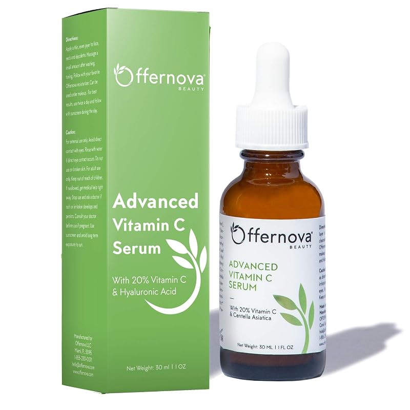 Sérum facial Offernova com vitamina C 20% e ácido hialurônico, 30 mL