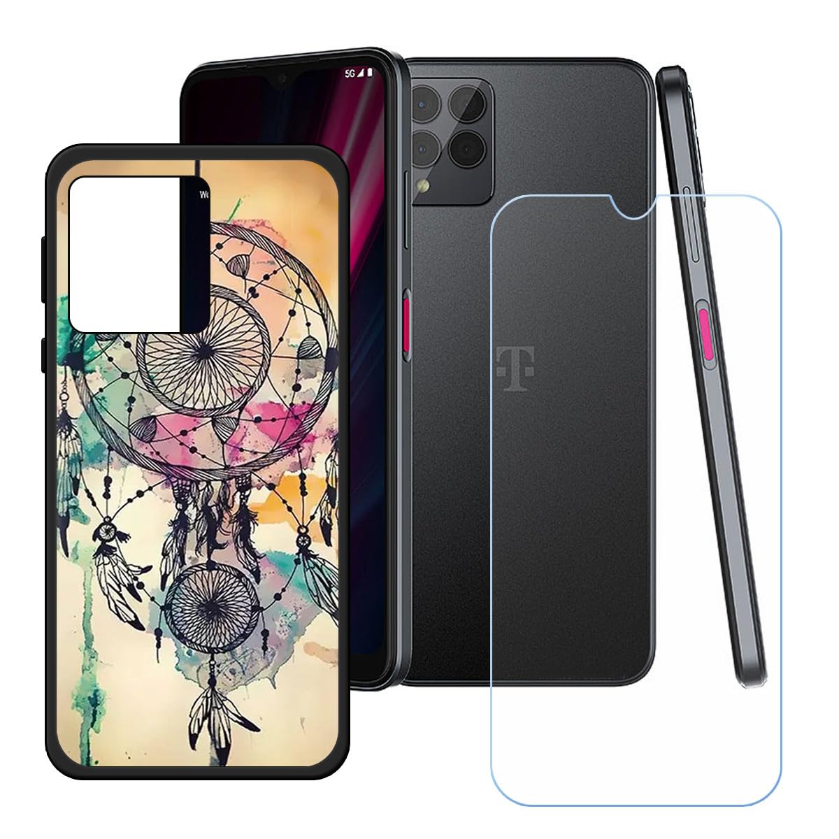 Custodia Caseswill® Per T-Mobile REVVL 7 E 7 Pro - Rigida Posteriore Trasparente + Proteggi Schermo Incluso - Foto 2