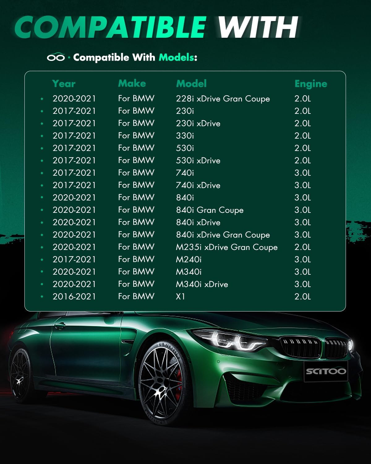 SCITOO ignition coil coils 4 pcs for MINI COOPER 230i 340i 530e 530i 540i 740i X1 i8 2138643360 C-974 C1842 UF750